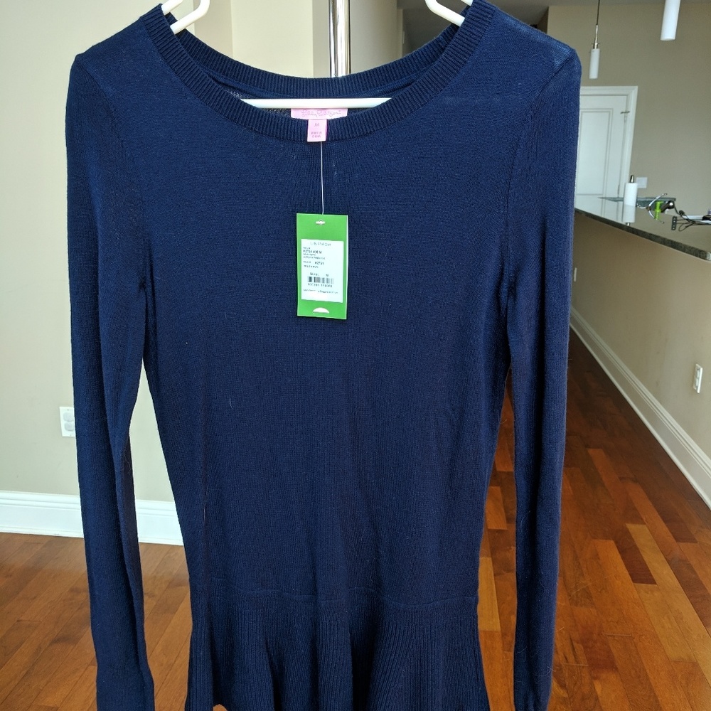 Lilly Pulitzer NWT Navy Aurora Sweater top Size M